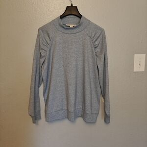 Michael Kors Women's Ruched Mandarin Collar Sweatshirt Size XL